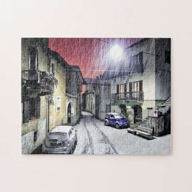 Schöne Straßenschneeszene (Horizontal)