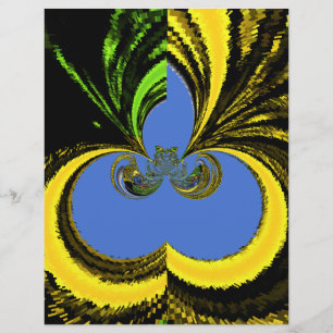 Schöne Südafrikanisch Gelb und Blau Kunst