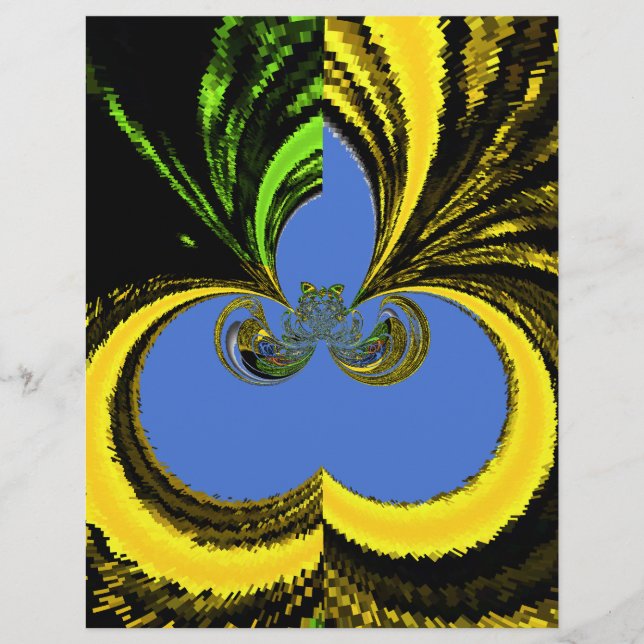 Schöne Südafrikanisch Gelb und Blau Kunst (Vorderseite)
