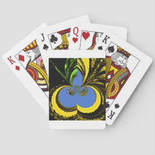 Schöne Südafrikanisch Gelb und Blau Kunst Spielkarten