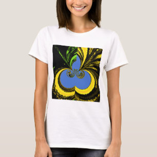 Schöne Südafrikanisch Gelb und Blau Kunst T-Shirt