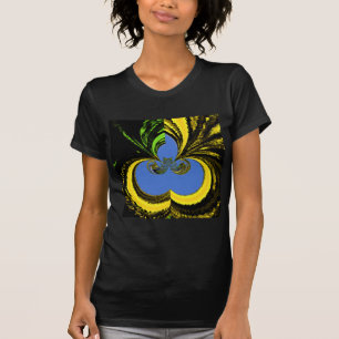 Schöne Südafrikanisch Gelb und Blau Kunst T-Shirt