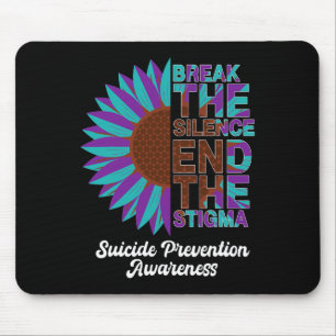 Schöne Suizidprävention Bewusstsein Sonnenblume W Mousepad