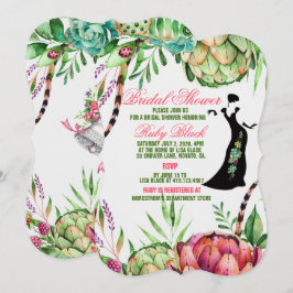 Schöne Sukkuline Hochzeitkarte für Brautparty Einladung