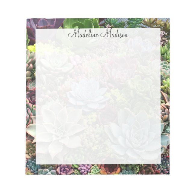 Schöne Sukkulturen Notizblock (Vorderseite)