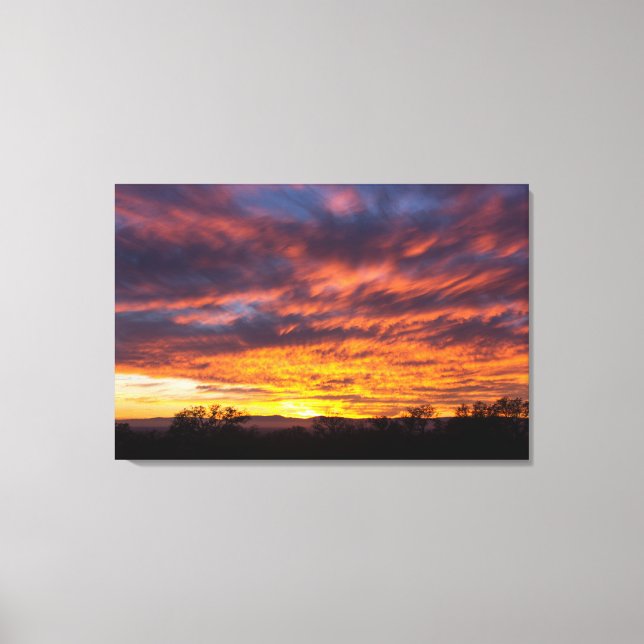 Schöne Sunset Leinwand Triptych Art (Vorderseite)