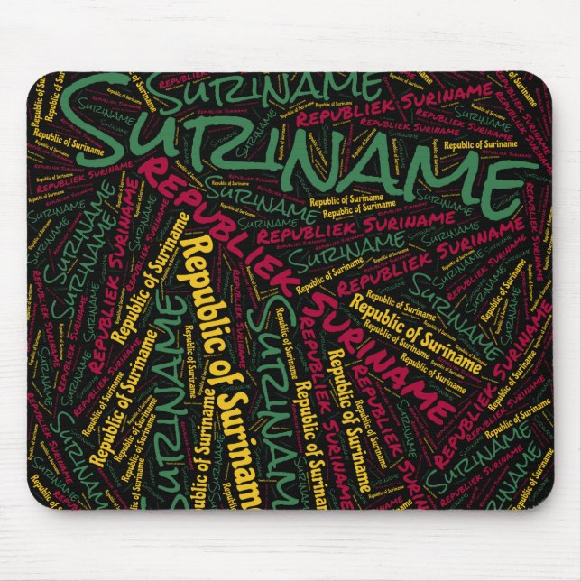 Schöne Suriname Flag Farben Patriotic Mousepad (Vorne)