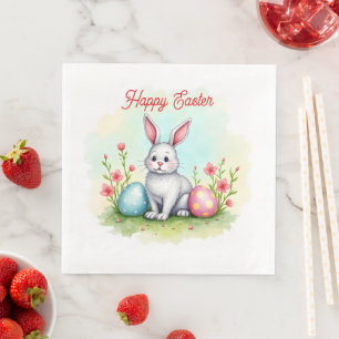 Schöne süße Osterhasen-Sammlung Serviette