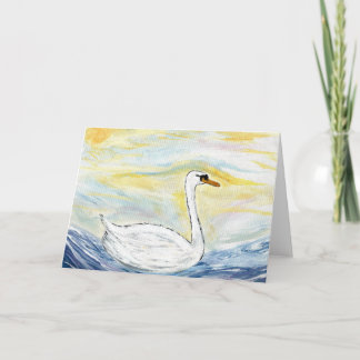 Schöne Swan Blank Note Card Karte