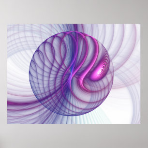 Schöne Swing Moderne Abstrakte Fractal Art Pink Poster