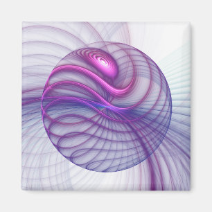 Schöne Swing Moderne Abstrakte Fractal Kunst Pink Magnet