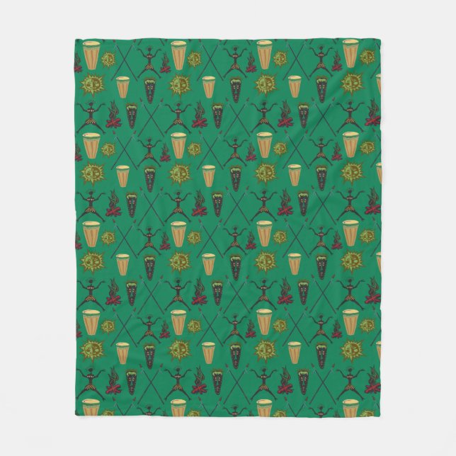 Schöne Symbole Muster Fleecedecke (Vorderseite)