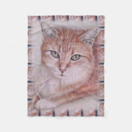 Schöne Tabby-Katzen-Kunst, die für Fleecedecke