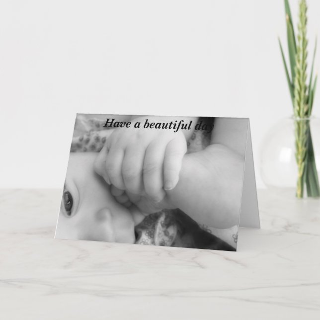 Schöne Tage, Baby Karte (Vorderseite)