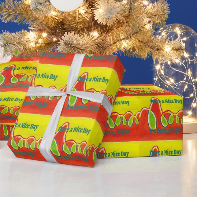 Schöne Tage & eine bessere Nacht mit Dankbarkeit Geschenkpapier (Feiertage)