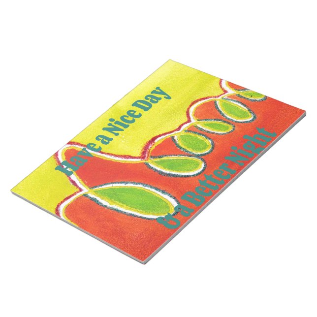 Schöne Tage & eine bessere Nacht mit Dankbarkeit Notizblock (angewinkelt)