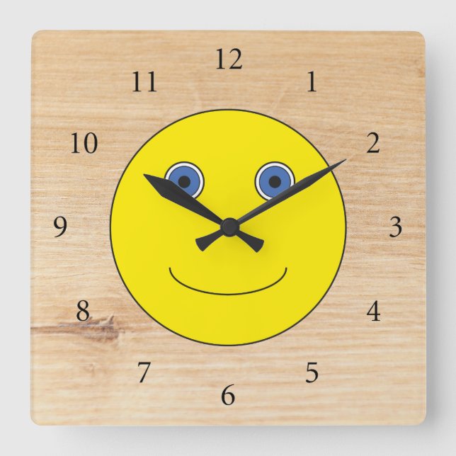 Schöne Tage Quadratische Wanduhr (Vorderseite)