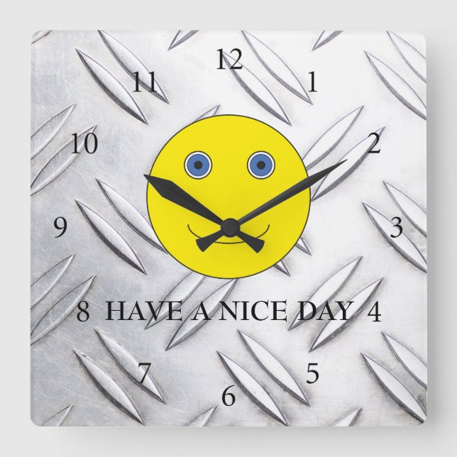 Schöne Tage Quadratische Wanduhr (Vorderseite)