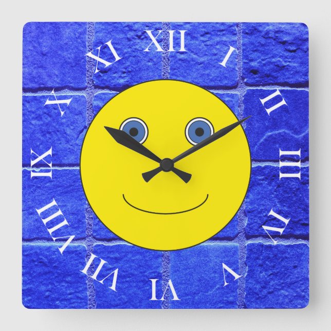 Schöne Tage Quadratische Wanduhr (Vorderseite)