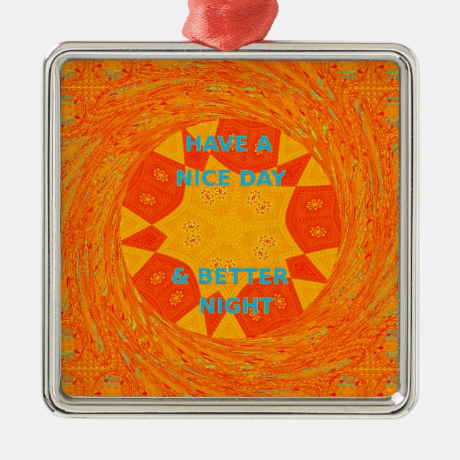 Schöne Tage- und Nachtkunst Ornament Aus Metall (Vorne)