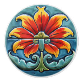 Schöne Talavera Keramikknauf