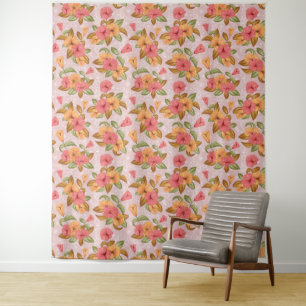 Schöne Tapisserie mit Blumen Wandteppich