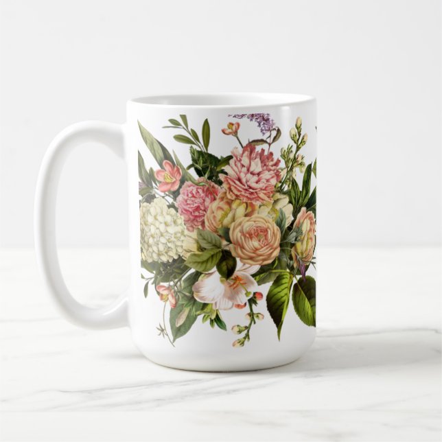 Schöne Tasse, Hydrangea, Lilac, Rose Kaffeetasse (Links)