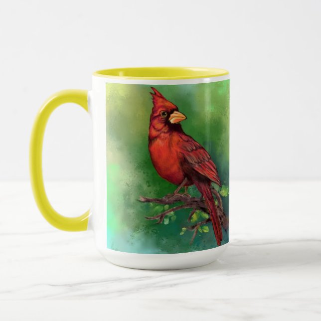 Schöne Tasse Nord Roter Kardinal Bird (Links)