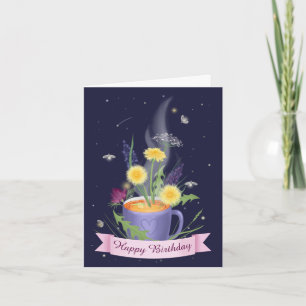 Schöne Tee-Cup Sommerferien Blume