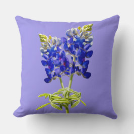 Schöne Texas Bluebonnets auf Lavendel, Kissen