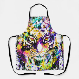 Schöne Tiger-Schürze | Farbenfrohe Tiger-Schürze Schürze