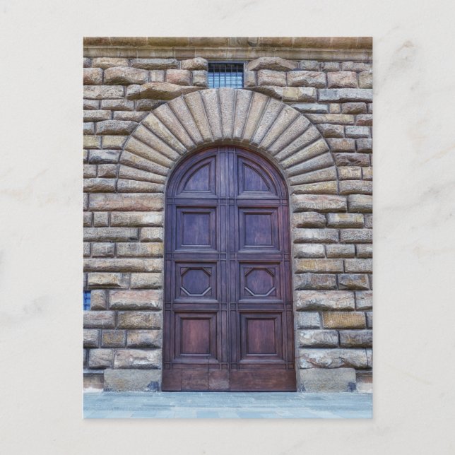 Schöne toskanische Türe | Florenz Italien Postkarte (Vorderseite)