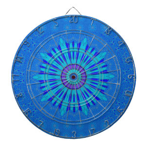 Schöne traditionelle blaue Vektor-Musterkunst-Des Dartscheibe