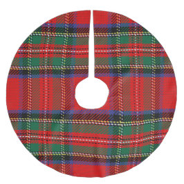 Schöne traditionelle schottische Sie müssen Xmas h Polyester Weihnachtsbaumdecke