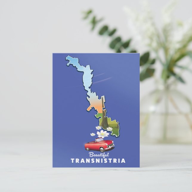 Schöne Transnistrien-Karte Einladungspostkarte (Stehend Vorderseite)