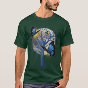 Schöne Tree verzauberte Schmetterlinge T-Shirt