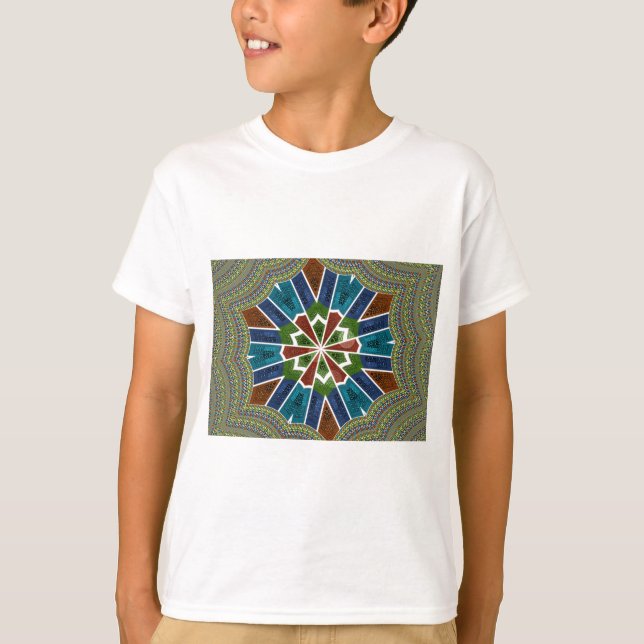 Schöne trendy asiatische Textil Design Kunst druck T-Shirt (Vorderseite)