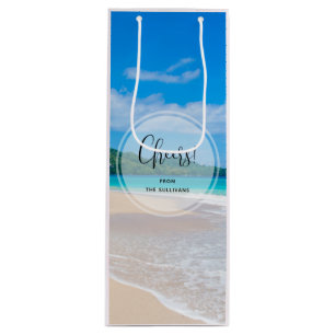 Schöne Tropical Destination Landschaftlich Beach C Geschenktüte Für Weinflaschen