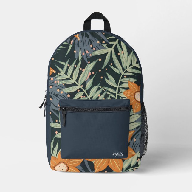 Schöne tropische bedruckter rucksack (Vorderseite)