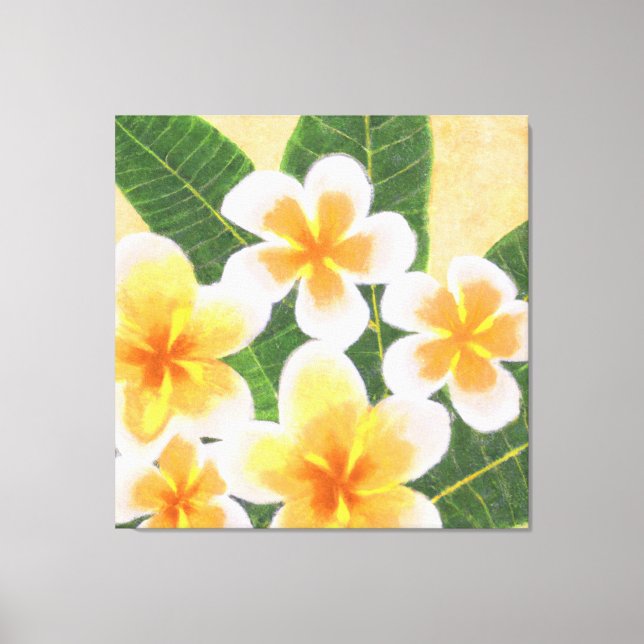 Schöne tropische Blumenmalerei Leinwand pri (Vorderseite)
