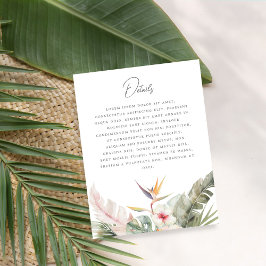 Schöne tropische botanische Hochzeitskarte Einladung