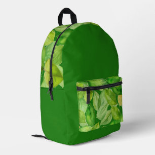 Schöne tropische grüne Blätter Bedruckter Rucksack