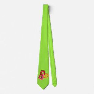 Schöne tropische Hibiskus-Trio + Ihrem Hintergrund Krawatte