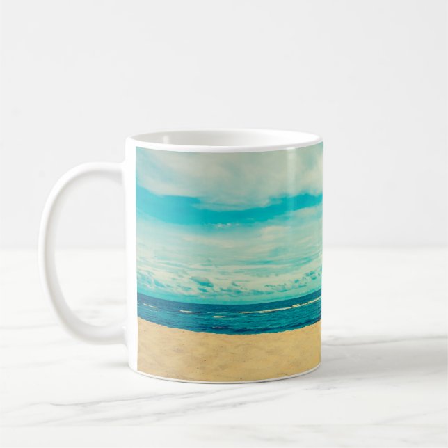Schöne tropische Strand- und Meereslandschaft  Kaffeetasse (Links)
