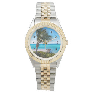 Schöne tropische Strandbrise Palme Armbanduhr