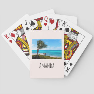 Schöne tropische Strandbrise Palme Spielkarten