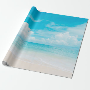 Schöne tropische Strände mit blauem Himmel und wei Geschenkpapier