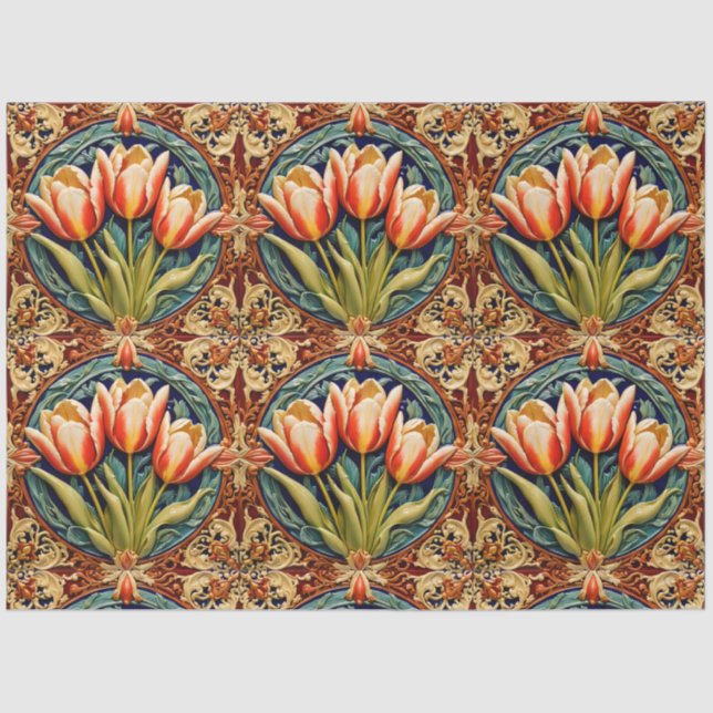 Schöne Tulips Moderne Sammlung Seidenpapier (Vorderseite)