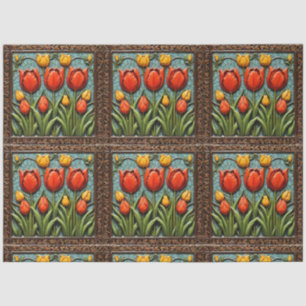 Schöne Tulips Populäre Sammlung Seidenpapier