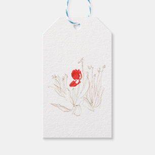 Schöne Tulpe im Wind und Regen Geschenkanhänger